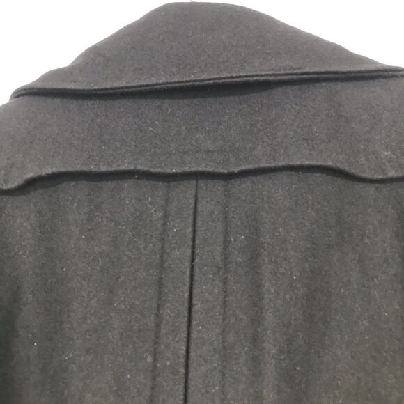 Worthington Black Wool Blend Button Up Trench Coat - Picture 11 of 16